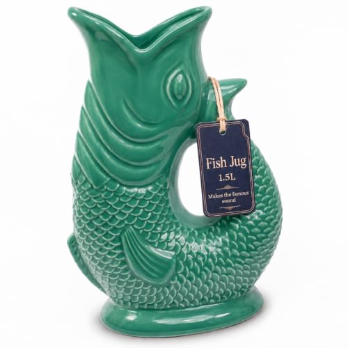 Fish Jug 50 fl oz Ceramic Pitcher