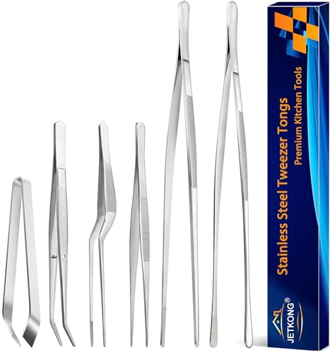 6 Pcs and 3 Pcs Cooking Tweezer Tongs Set