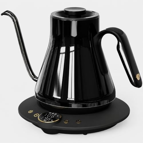 Gooseneck Electric Kettle with ±1℉ Temperature Control for Pour Over Coffee & Tea