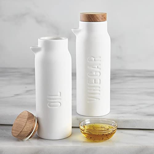 Oil and Vinegar Set of Two Ceramic Dispensers