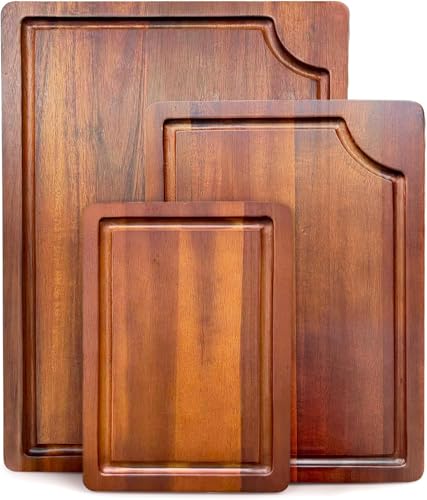 Acacia Wood Cutting Board Set