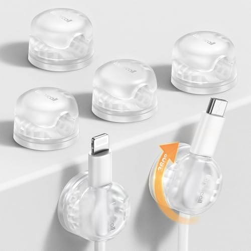 Rotatable Desk Cord Organizer Cable Management Holder Clips