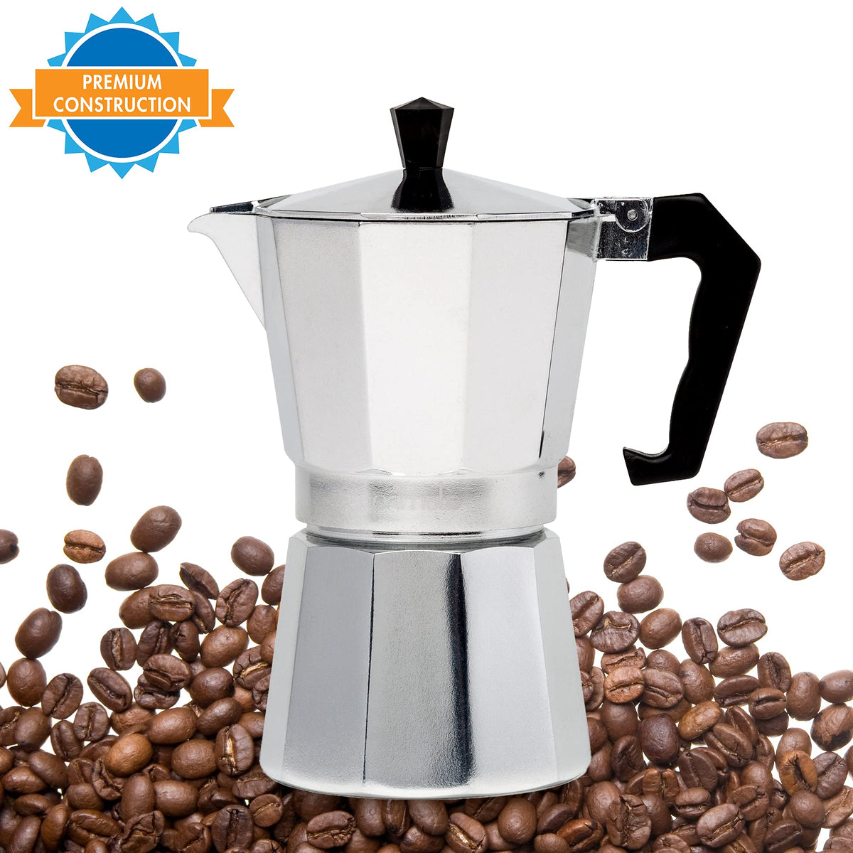 Classic Stovetop Espresso and Coffee Maker (Silver / 6 Cup)