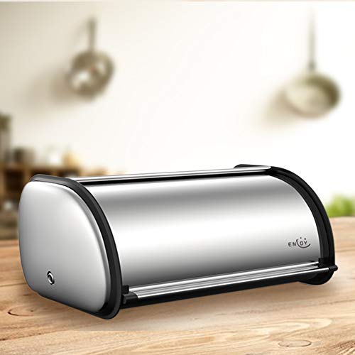 Bread Box for Kitchen Counter (silver)