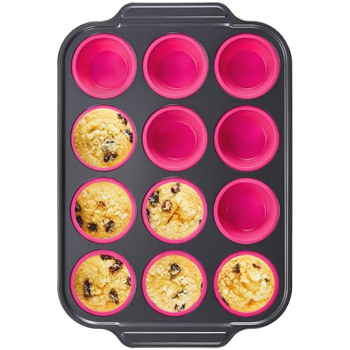 Silicone Muffin Pan with Metal Frame