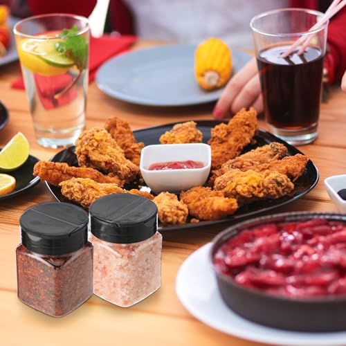 30 Pack Plastic Spice Jars with Shaker Lids Clear Seasoning Containers Spice Bottles for Kitchen Storing Herbs Seasoning Powders