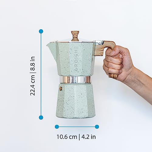 Milano Stovetop Espresso Maker Moka Pot 9 espresso Cup 15.2oz Mint (9 espresso cups / Mint)