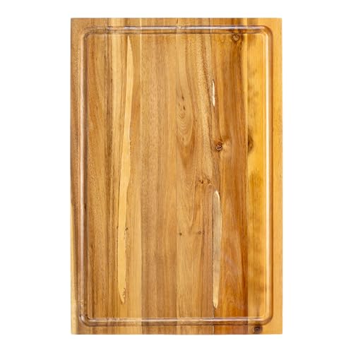 Eldridge Large 18" x 12" Acacia Cutting Board (Natural / 18"L x 12"W)