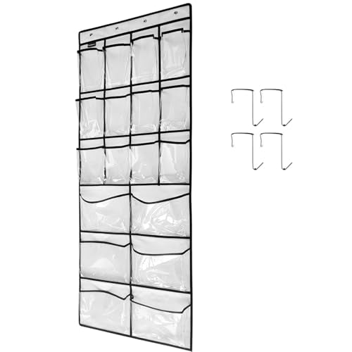 Over The Door Organizer 18 Large Mesh Shoe Storage Pockets(PVC)