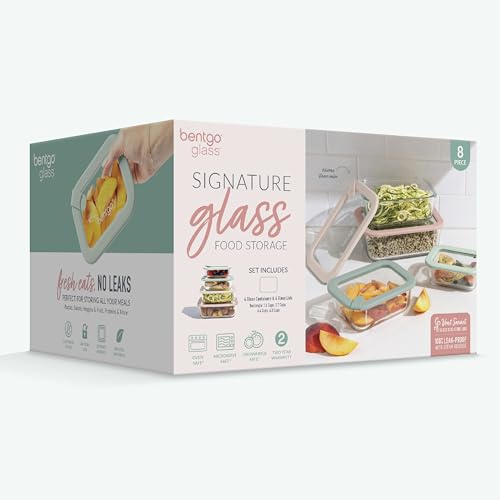 Signature Glass Food Storage Containers with Lids (Desert Sage)