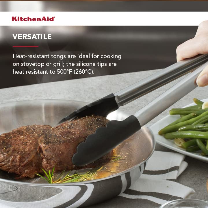 Gourmet Stainless Steel Serving Tongs