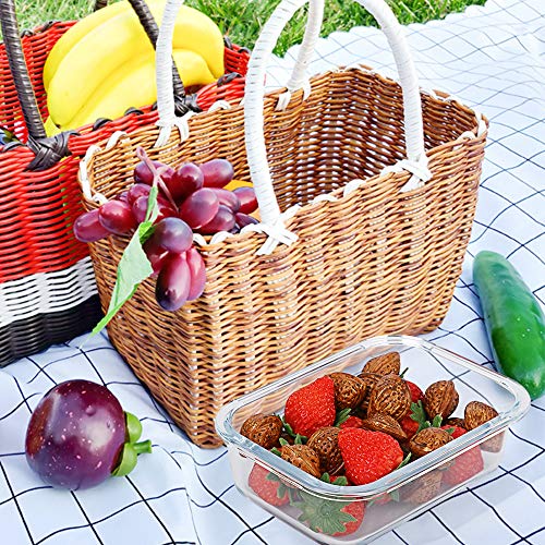 10 Pack 22 oz Glass Food Storage Containers with lids (gray)