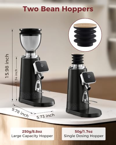G3 64mm Flat Burr Coffee Bean Grinder (Black)
