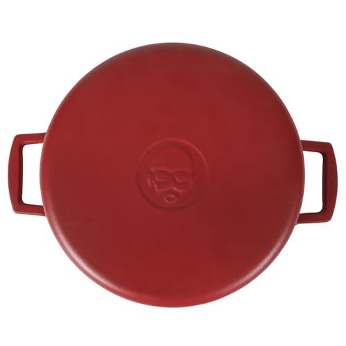 6 Quart Round Enameled Cast Iron Dutch Oven with Lid (Red / Dutch Oven w/Lid (6-Quart))