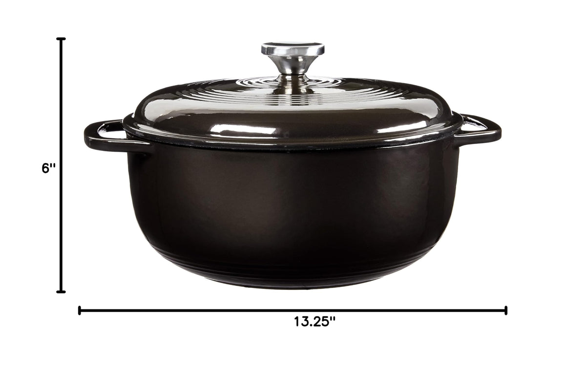 Essential Enamel Cast Iron Dutch Oven (Midnight Chrome)