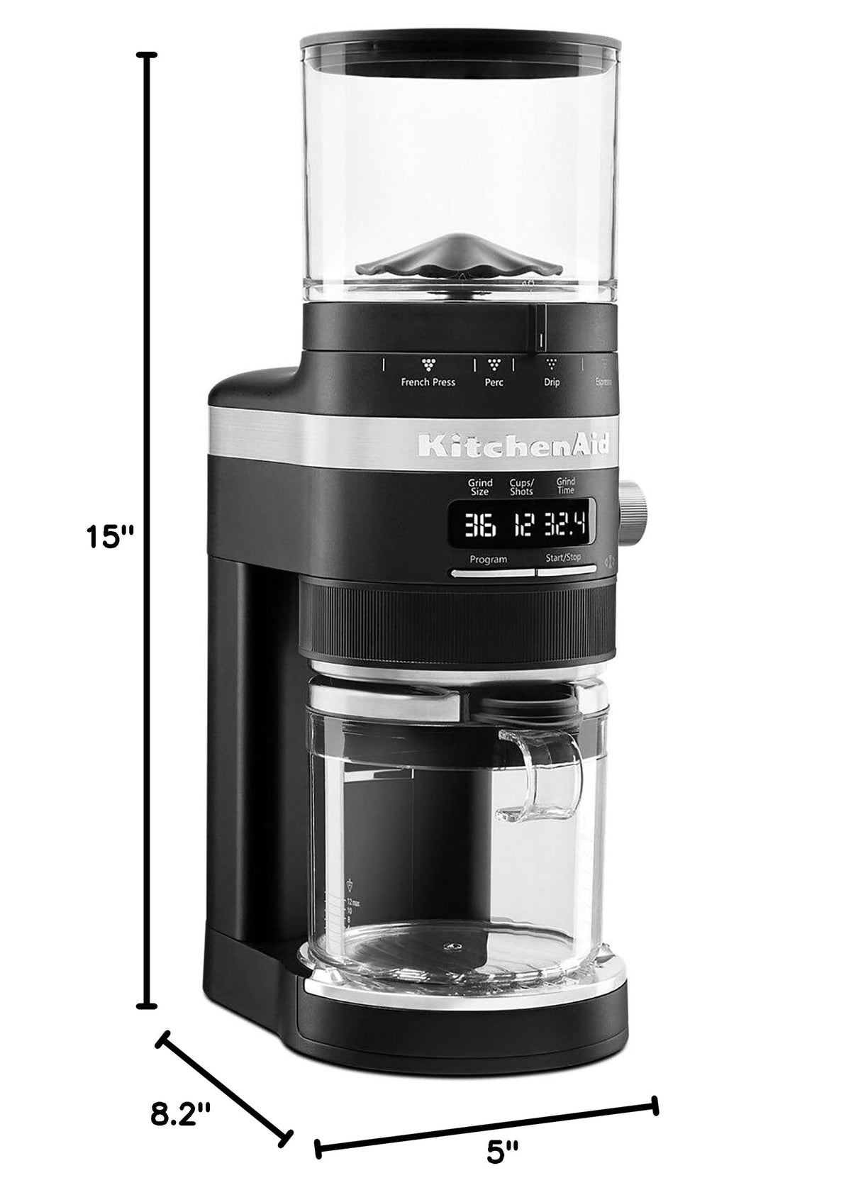 Burr Coffee Grinder (Matte Black / 10 Oz)