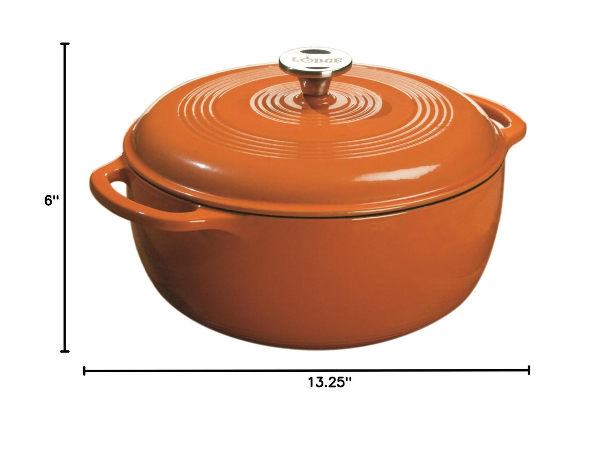 Essential Enamel Cast Iron Dutch Oven (Pumpkin)