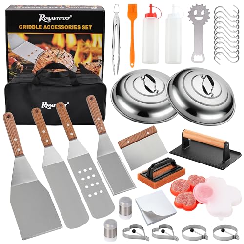 Heavy Duty Stainless Steel Grill Spatula Set for Grill Griddle Hibachi Flat Top Outdoor Cooking