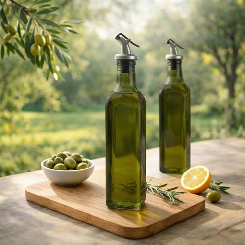 Green Oil Dispenser for Kitchen 4Pack (Green / 17 Ounces-4 Pack)