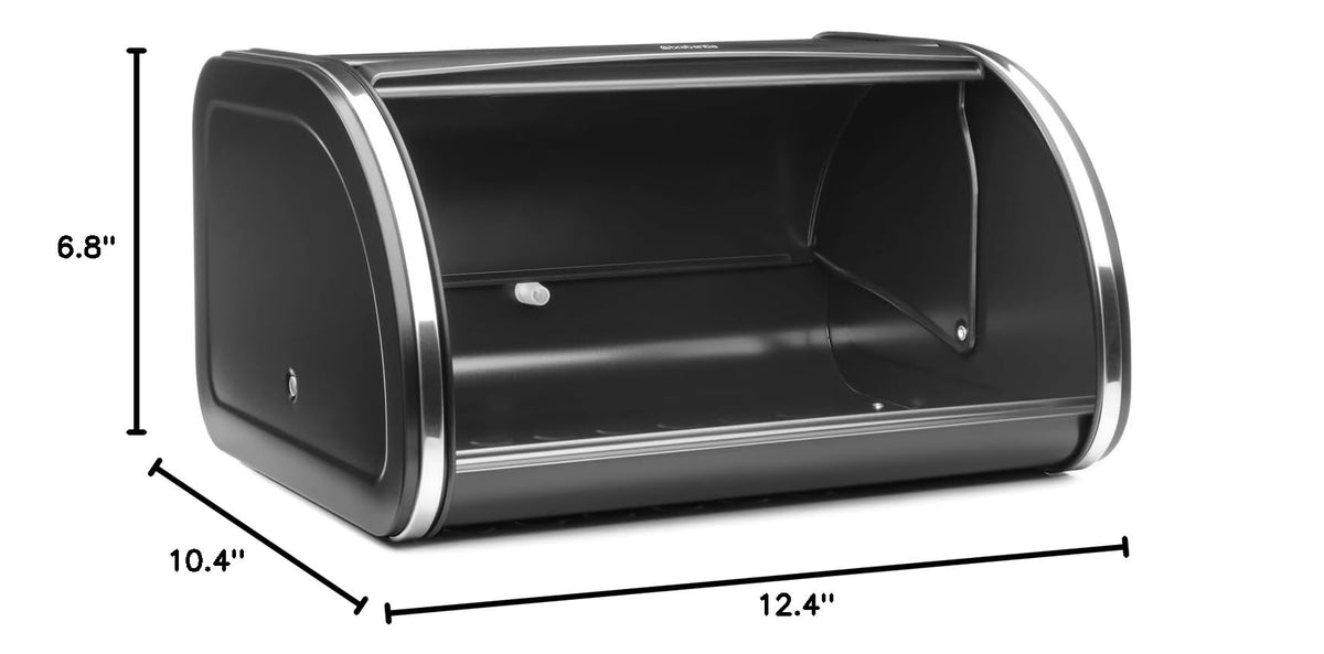 Roll Top Bread Box (Medium / Matt Black)