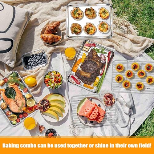 Stainless Steel Baking Sheet with Rack Set