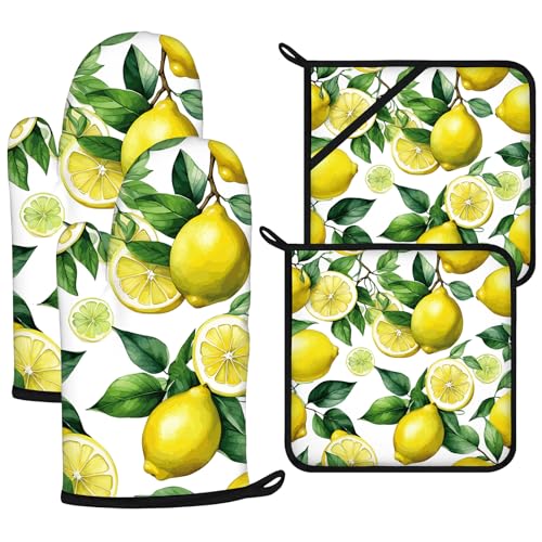 Oven Mitts and Pot Holders Sets 4Pcs