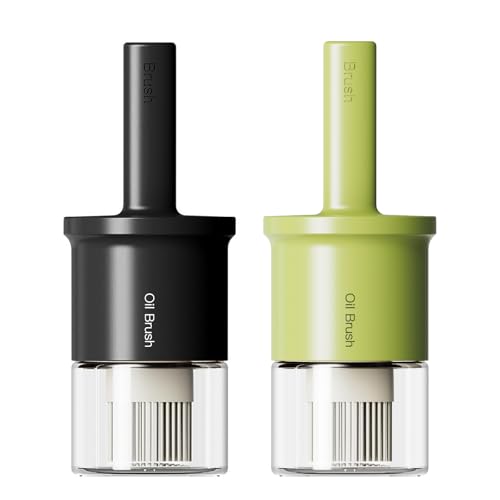 Glass Oil Dispenser Bottle With Heat Resistant Brush for Kitchen
