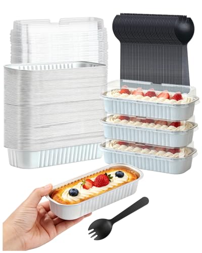 Mini Cake Pans with Lids 100 Pack