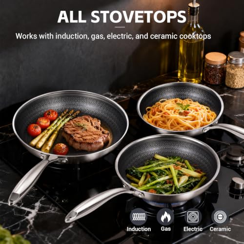 3 Pcs Non Stick Frying Pans Set (Frying Pan Set)