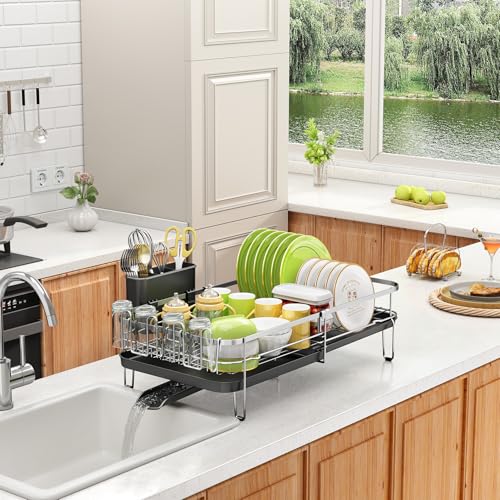 Expandable Dish Drying Rack for Kitchen Counter