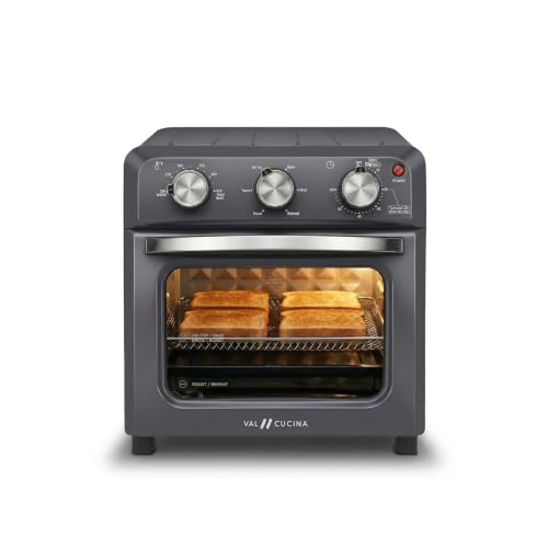 6-in-1 Air Fryer Toaster Oven Combo, Compact 12.7 QT Small Countertop Convection Oven, Fits 9" Pizza & 4 Toast, Hexagon Hybrid Heating, Enamel Baking Pan