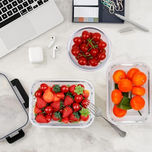 12 Packs 30 oz 15oz Glass Food Storage Containers