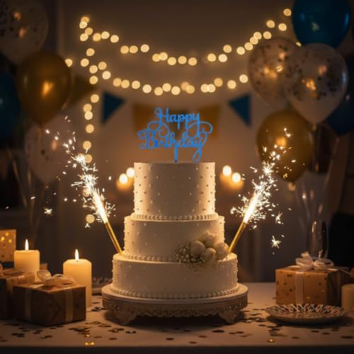 Happy Birthday Cake Topper for Birthday Party Decorations