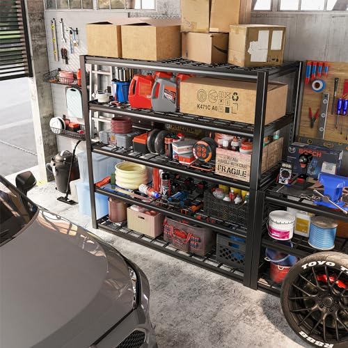 48" W Garage Shelving 2500LBS Storage Shelves 5 Tier Heavy Duty Shelving Adjustable Garage Shelves for Warehouse