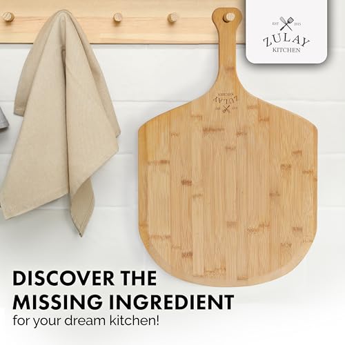Zulay Authentic Bamboo Pizza Peel Wood