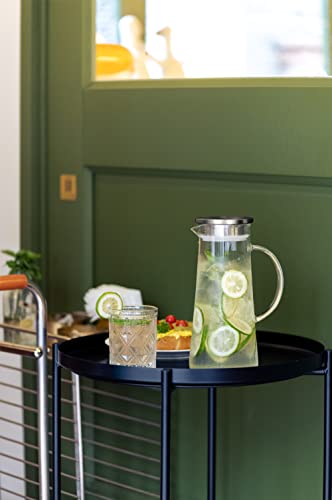 Glass Pitcher with Lid
