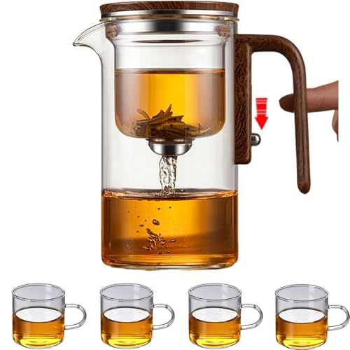 800ML Witchcraft Magic Glass Teapot with Infuser Strainer and Lid for Loose Leaf Tea Herbal