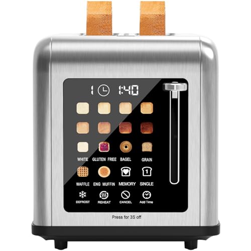 2 Slice Toaster Touch Screen 1.5" Wide Slot