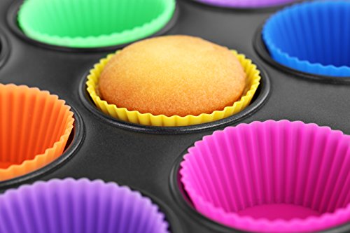 44270 Reusable Silicone Baking Cups and Cupcake Liners