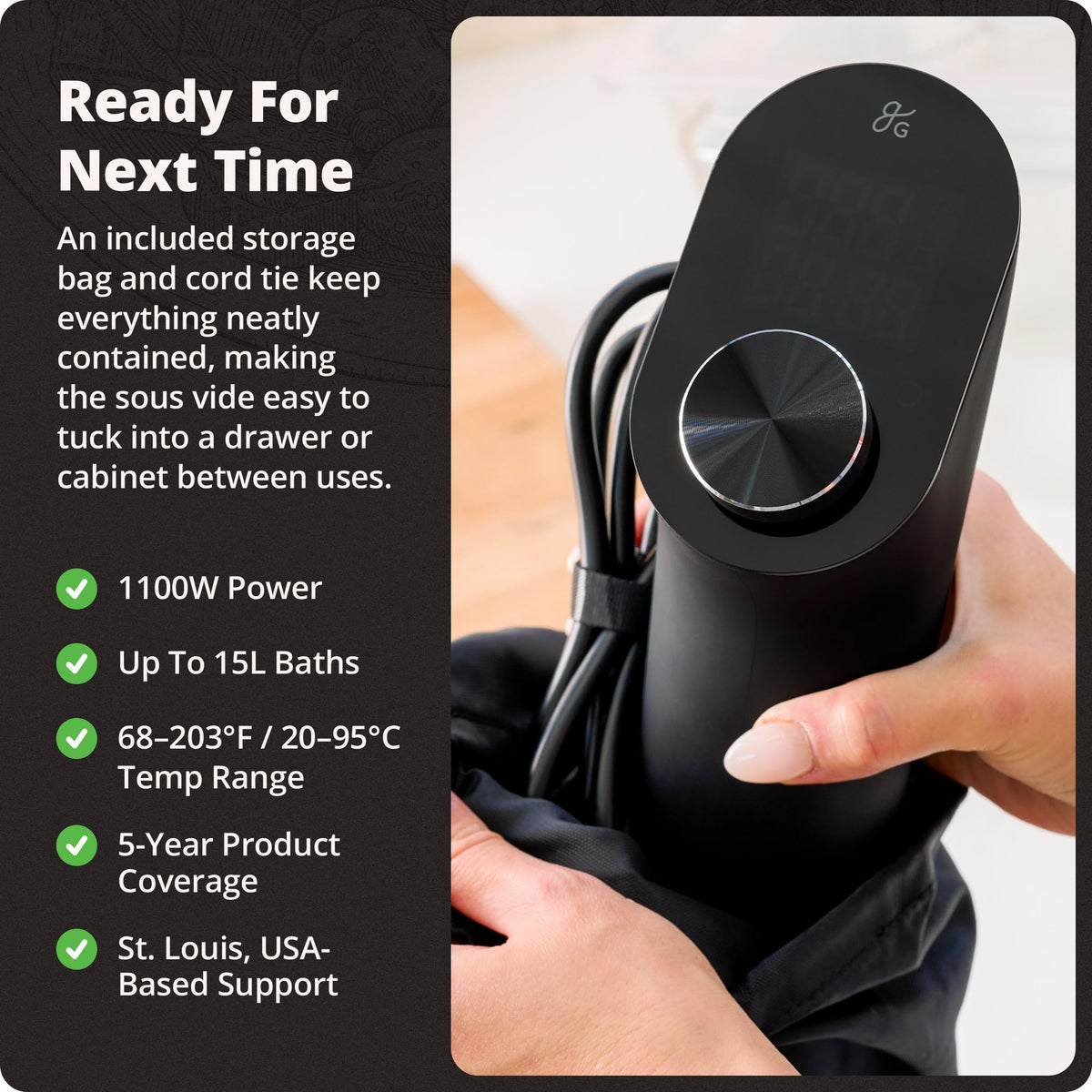 Sous Vide Cooker (Onyx Black)