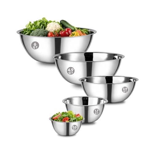 Stainless Steel Mixing Bowls Set of 5 (Set of 5)