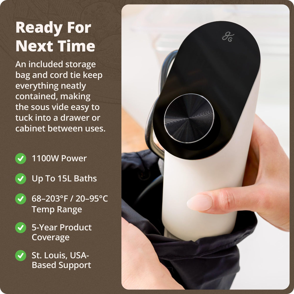 Sous Vide Cooker (Birch White)