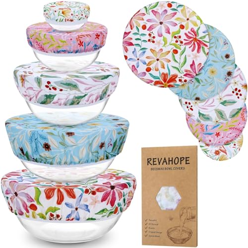 5 Size Beeswax Bowl Covers for Bread Proofing