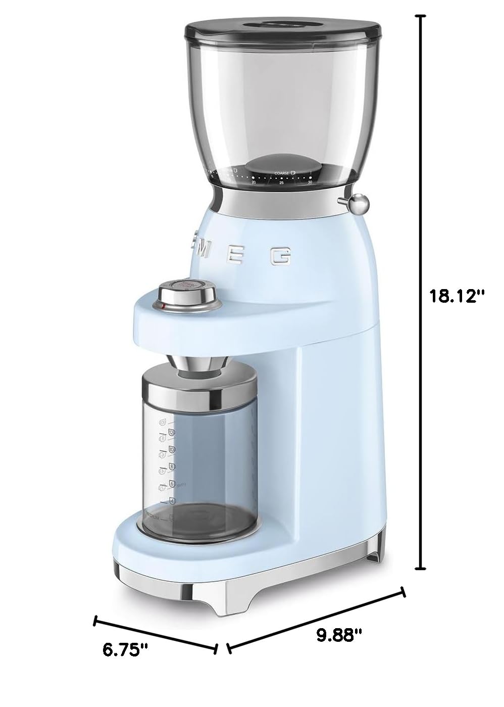 CGF11 Retro Style Coffee Grinder (8x7x11 / Pastel Blue)