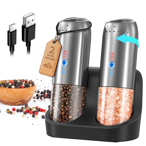 Gravity Salt and Pepper Grinder Set
