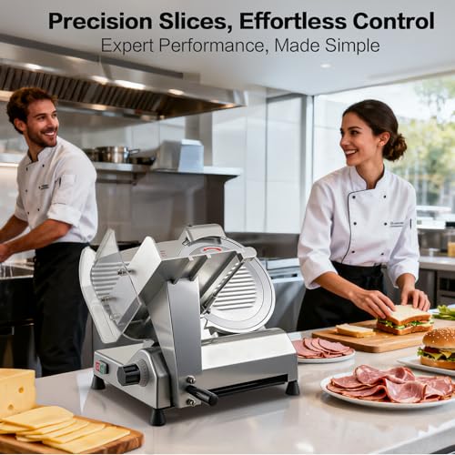 12 inch Commercial Meat Slicer 270W 0 (Silver / 12 inch)
