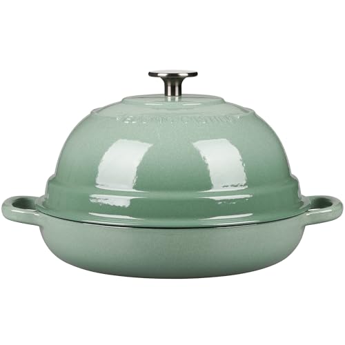 Enameled Cast Iron Dutch Oven Pot with Lid (Sage Green)