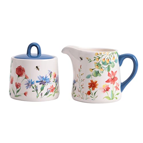Ceramic Sugar and Creamer Set