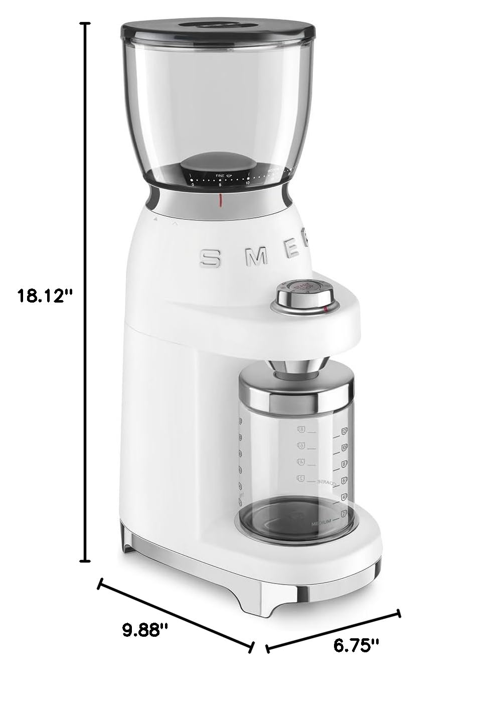 CGF11 Retro Style Coffee Grinder (8x7x11 / White)