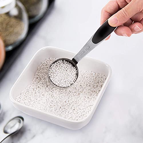 Measuring Cups and Magnetic Measuring Spoons Set (Black)